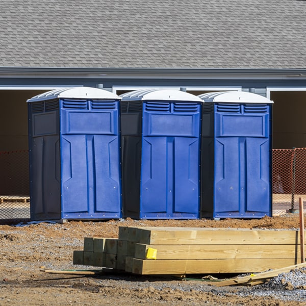 how often are the porta potties cleaned and serviced during a rental period in Mount Auburn Indiana